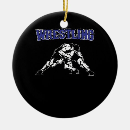 Wrestling Ceramic Ornament