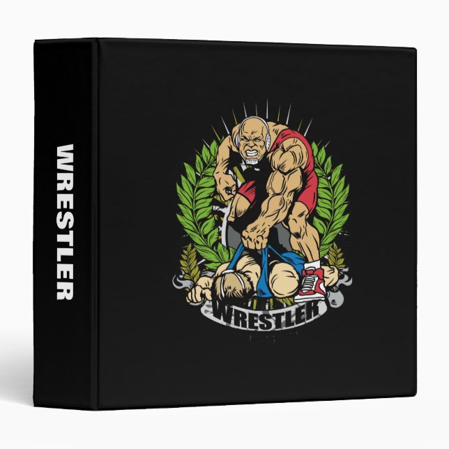 Wrestling Champ 3 Ring Binder (Front/Spine)