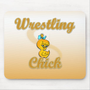 Wrestling Chick Mouse Pad