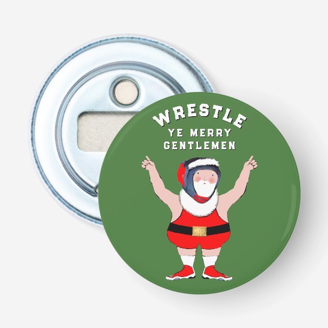 Wrestling Christmas Bottle Opener (Front)