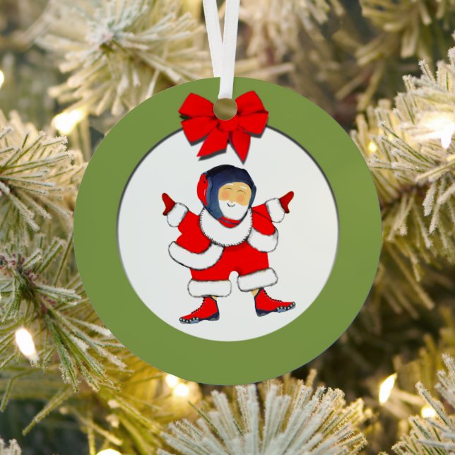 Wrestling Christmas Collectible Metal Ornament (Insitu)