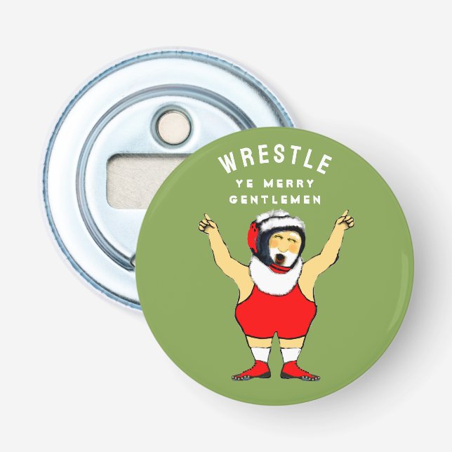 Wrestling Christmas Stocking Stuffers Bottle Opener (Front)