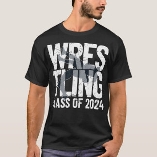 Wrestling Class of 2024 Wrestler Silhouette T-Shirt