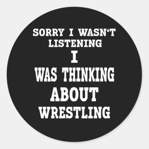 Wrestling Classic Round Sticker