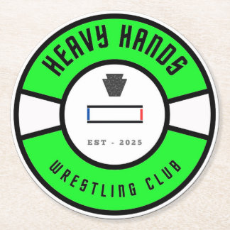 Wrestling Club Items Round Paper Coaster