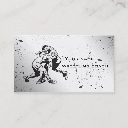 Wrestling coach business card