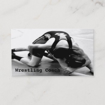 Wrestling Coach Business Card by businessCardsRUs at Zazzle