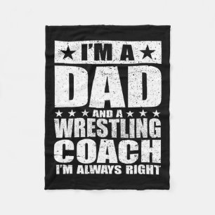 Wrestling Coach Coaches Fathers Day Shirts Gift Fleece Blanket