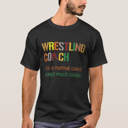 Wrestling Coach Definition Vintage Funny Wrestling T_Shirt