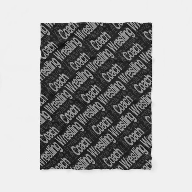 Wrestling Coach Extraordinaire Fleece Blanket (Front)