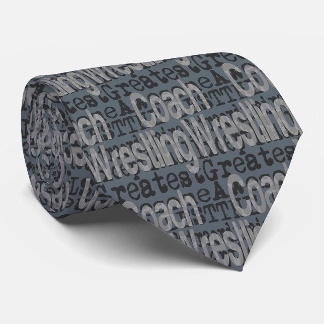 Wrestling Coach Extraordinaire Neck Tie (Rolled)