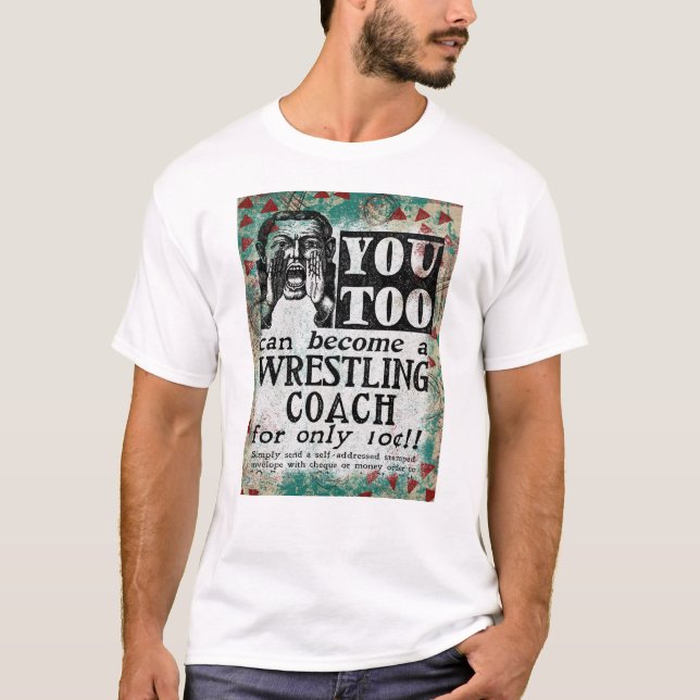 Wrestling Coach - Funny Vintage Retro T-Shirt (Front)