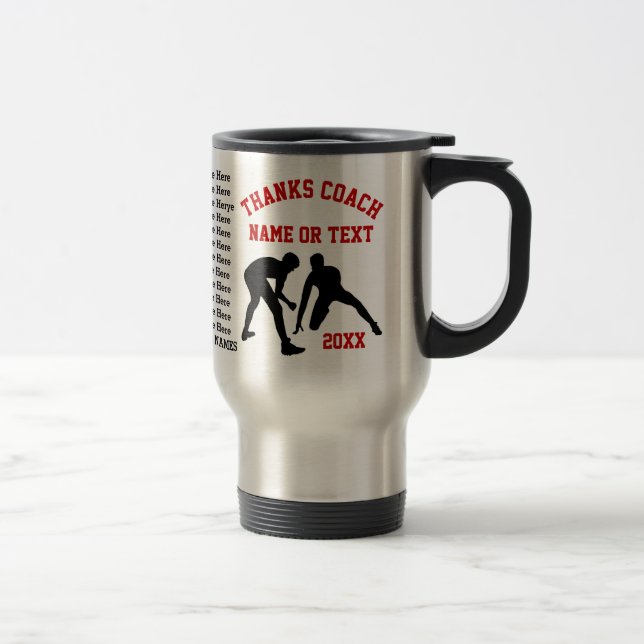 Wrestling Coach Gifts Wrestler's, Coach, Team NAME Travel Mug (Right)