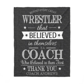 Wrestling Coach Thank You Gift Blanket