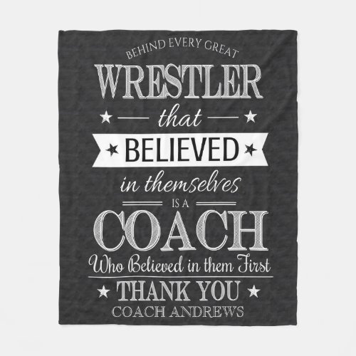 Wrestling Coach Thank You Gift Blanket