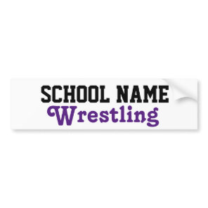 Wrestling - Create Your Own School Spirit Bumper Sticker