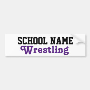 Wrestling - Create Your Own School Spirit Bumper Sticker