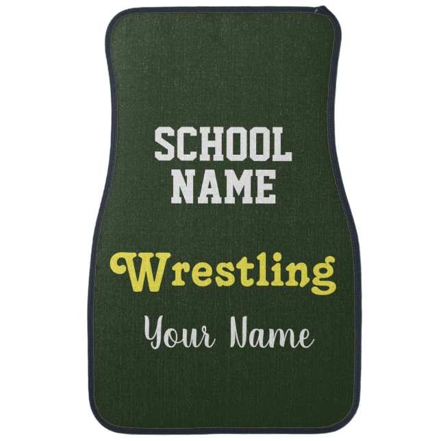 Wrestling - Create Your Own School Spirit Car Floor Mat (Front)