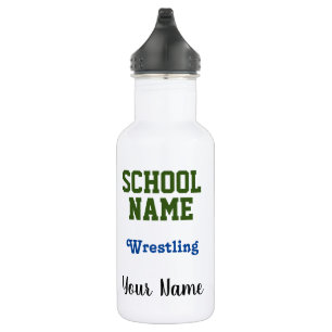 Wrestling- Create Your Own School Spirit Stainless Steel Water Bottle