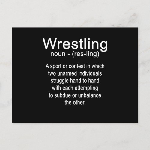 Wrestling Definition Fight Wrestle Martial Art Postcard