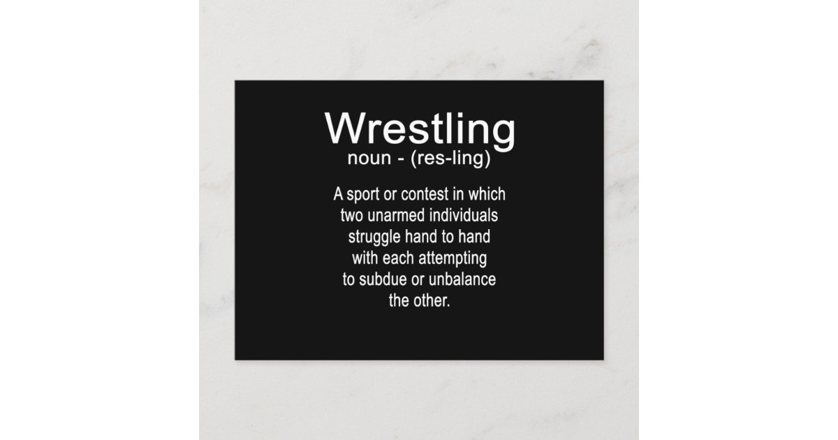 Wrestling Definition Fight Wrestle Martial Art Postcard Zazzle