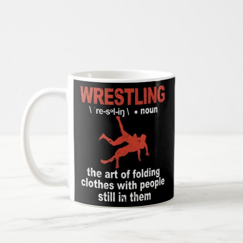 Wrestling Definition Wrestler Coach Student Wrestl Coffee Mug