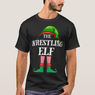 Wrestling Elf Matching Family Christmas Pajama T-Shirt