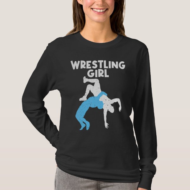 Wrestling For Wrestler Girls Kids Wrestling T-Shirt (Front)