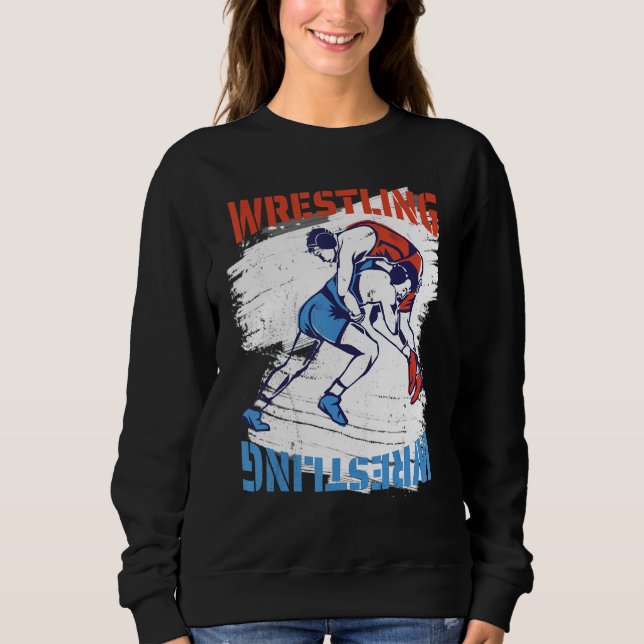 wrestling free hug. sweatshirt (Front)