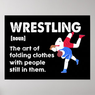 Wrestling Funny Dictionary Definition Wrestler Poster