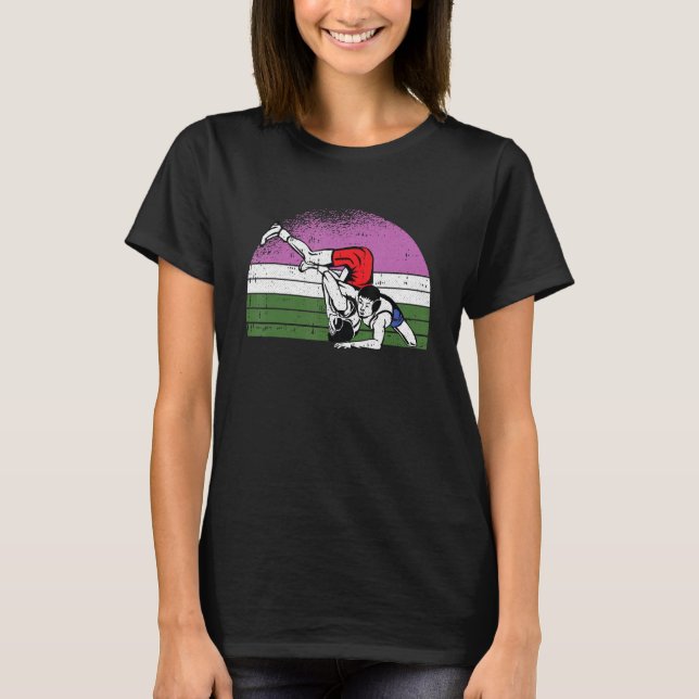 Wrestling Gender Queer Pride Sport Lgbt Q Ally Wre T-Shirt (Front)