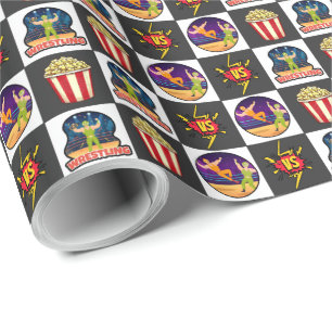 Wrestling Gift Wrapping Paper