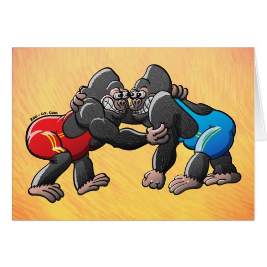 Wrestling Gorillas Cards (Front Horizontal)
