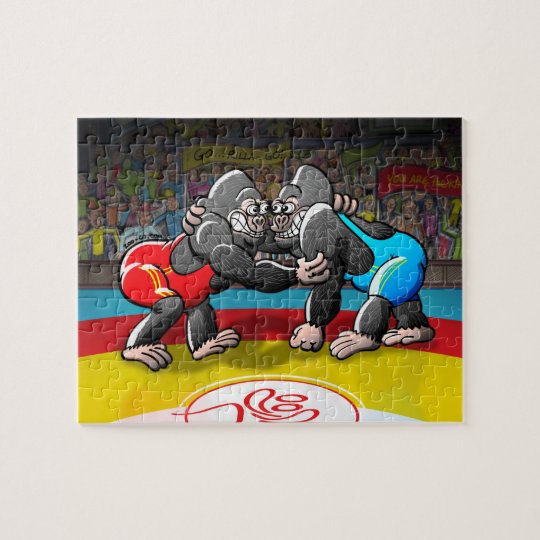 Wrestling Gorillas Jigsaw Puzzle