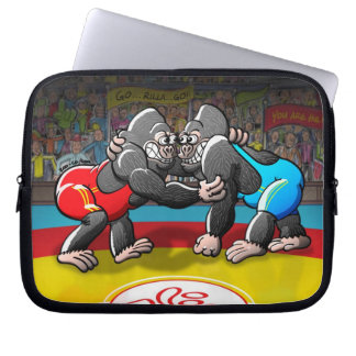 Wrestling Gorillas Laptop Sleeve