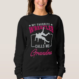 Wrestling Grandma Nana  Wrestler Fighter Support F Sweatshirt