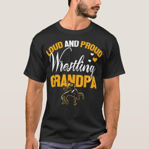 Wrestling Grandpa Funny Wrestler Grandpa Gift T_Shirt