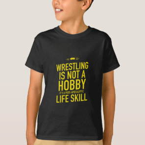 Wrestling hobby yellow T-Shirt