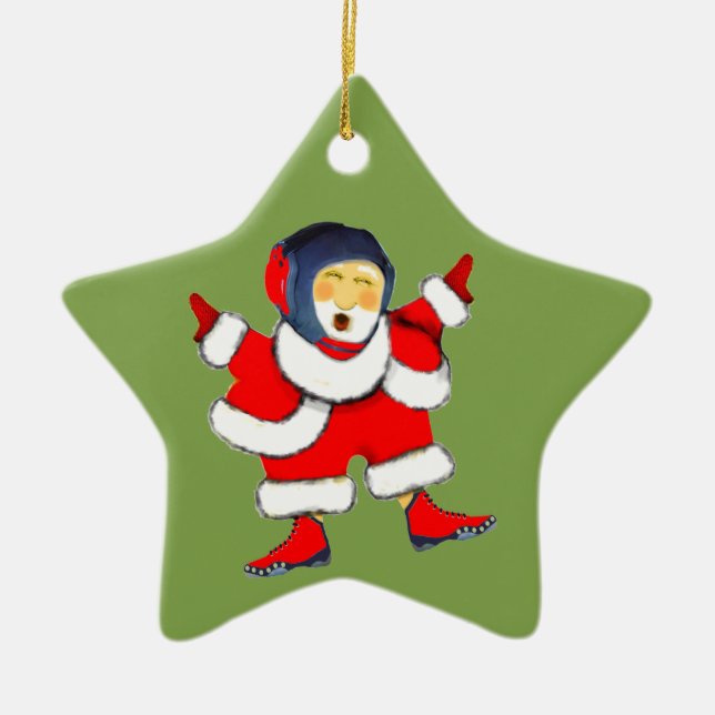 Wrestling Holiday Gift 2023 Ceramic Ornament (Front)