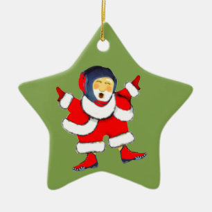 Wrestling Holiday Gift Ceramic Ornament