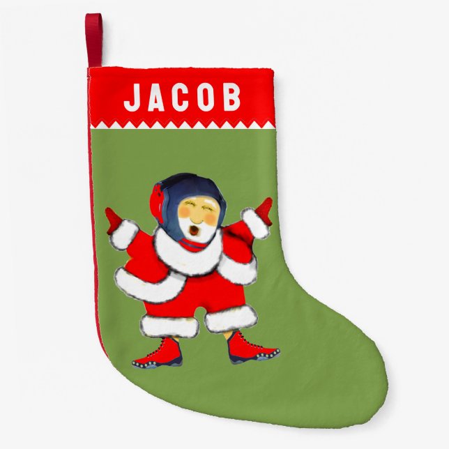 Wrestling Holiday Small Christmas Stocking (Front)