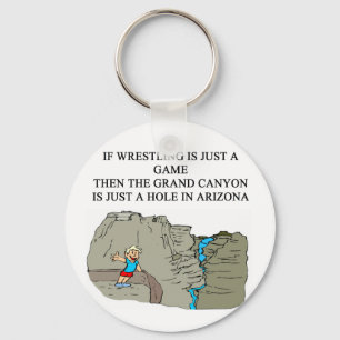 WRESTLING joke gifts t-shirts Keychain