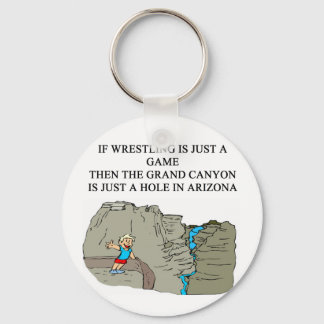 WRESTLING joke gifts t-shirts Keychain