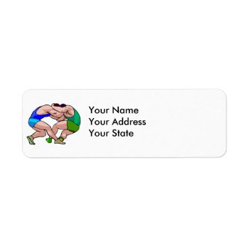 Wrestling Lock Graphic Label by sports_shop at Zazzle