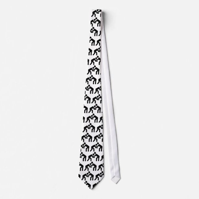 Wrestling logo neck tie (Front)