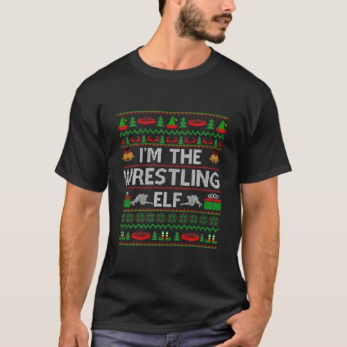 Wrestling Martial Art Lover Ugly Wrestling Elf T_Shirt