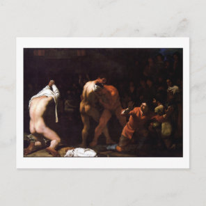 Wrestling Match by Michael Sweerts Postcard
