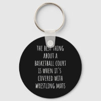 Wrestling mats thing about basketball court