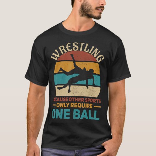 Wrestling Men Boy Kid Wrestle Retro Wrestler Funny T_Shirt
