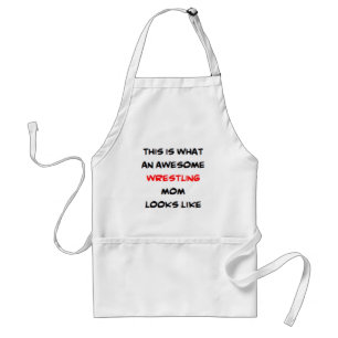 wrestling mom, awesome adult apron